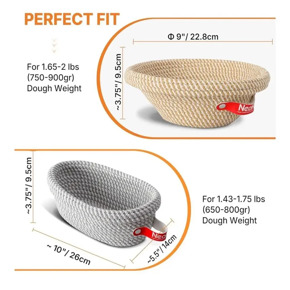 Wokeio and NeoRov Sourdough‎ Bread Starter Kit and Proofing Baskets.